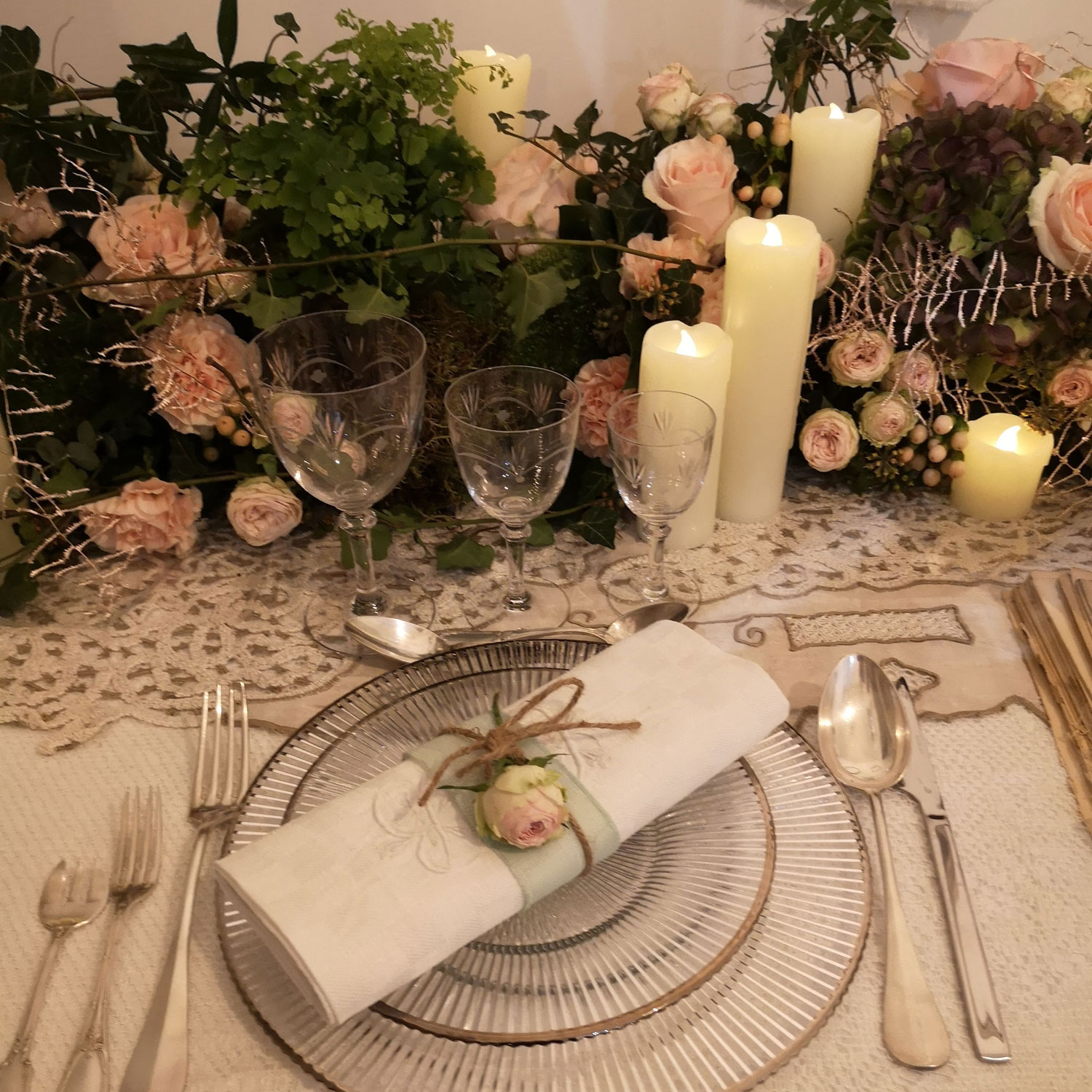 Table de mariage fleurie