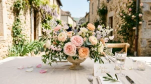 Compositions florales pour un mariage à Pau