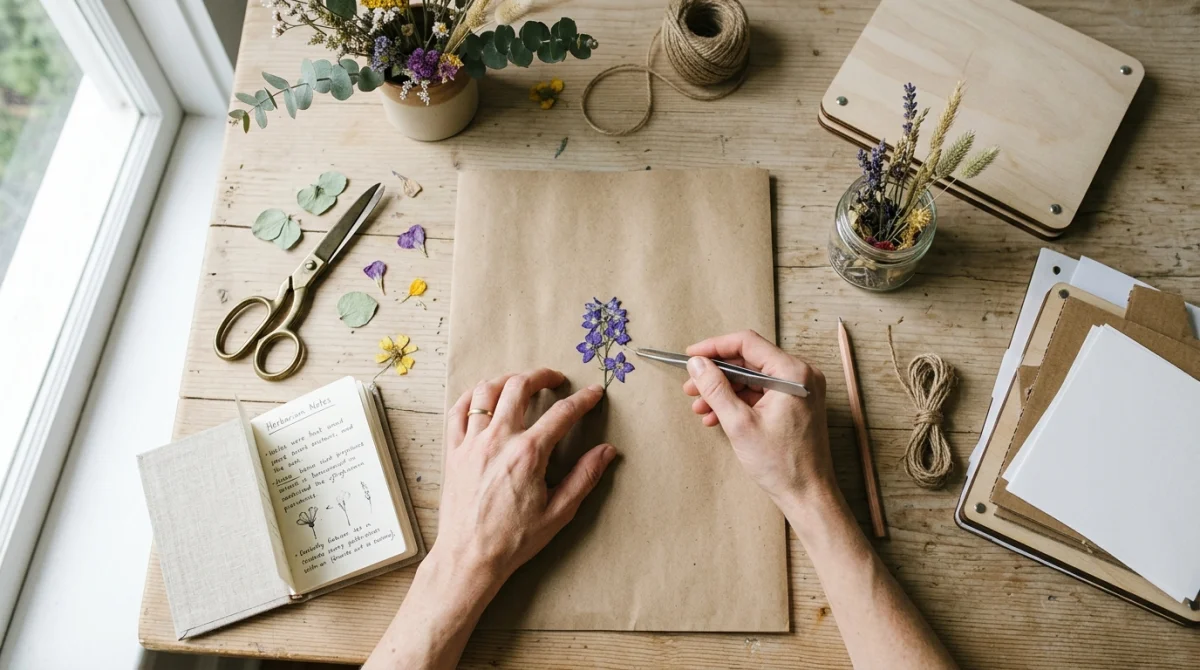 Réussir un herbier décoratif avec des fleurs séchées